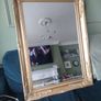 Gold affect mirror. Looks antique. Image 2