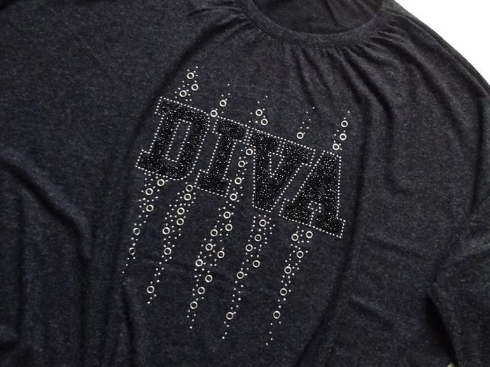 Diva Dark grey /sequin jumper size UK18/20 EU46/48 Postage included
