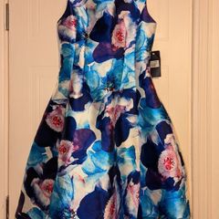 stunning floral midi dress by Marc Angelo