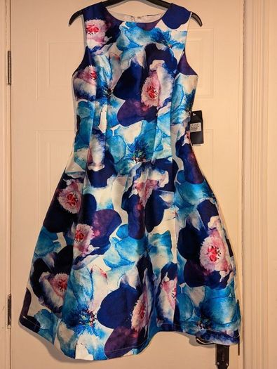 stunning floral midi dress by Marc Angelo