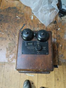 Antique Wind Up Telephone Box
