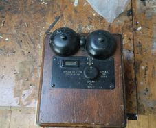 Antique Wind Up Telephone Box