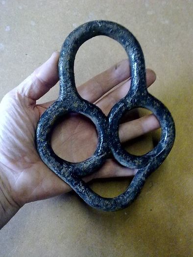 Old Irish blacksmith made strap junction