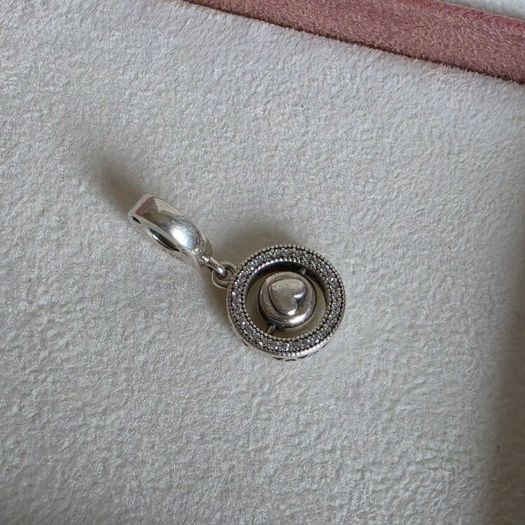 Pandora spinning signature dangle charm perfect condition fully hallmarked