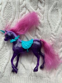 Barbie Dreamtopia Princess Purple Sparkle Unicorn Horse Pink hair Mattel 2018 Used Please look at the pictures