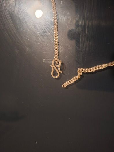 Long silver necklace