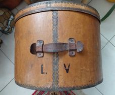 Antique wooden hat box