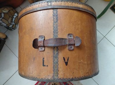 Antique wooden hat box