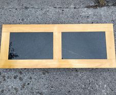 Solid Oak Hall Console Table with Granite inserts