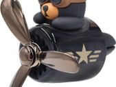 Bear Pilot Retro Airplane Car Air Freshener Personalised Air Outlet Vent Accessories (Dark)