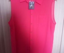 Ladies Coral Sleeveless Blouse