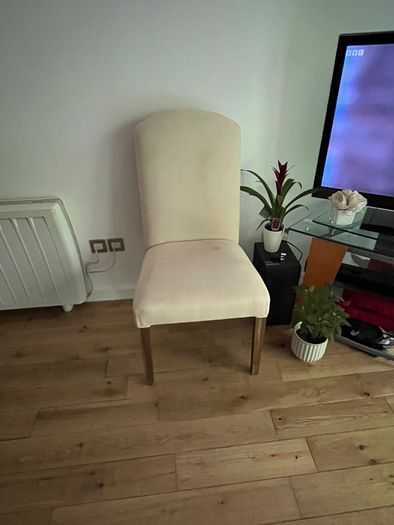 Cream coloured dining chair