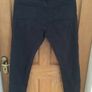 navy asos button fly pants new Image 5