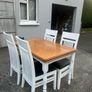 Solid Oak Table + 4 Chairs Image 6