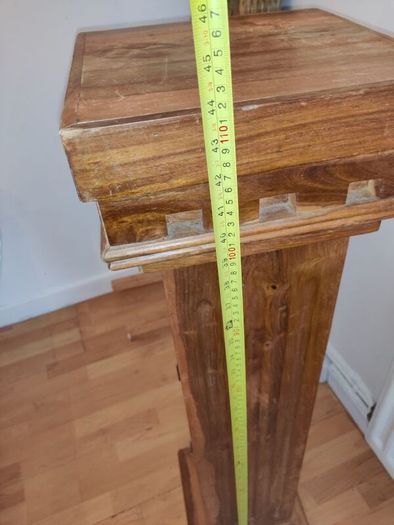 Vintage Wooden DVD Storage Tower Column Cabinet Pillar Stand