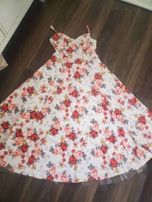 Floral Maxi Dress with Tulle Underskirt