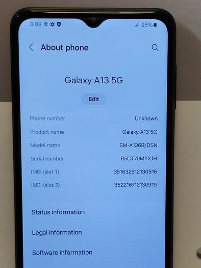 Samsung Galaxy A13 5G 64GB Black Dual Sim Unlocked/ Used