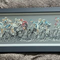 Large Framed Cyclist Picture