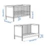 IKEA Sundvik Cot Cotbed White Wooden Baby Cot Image 6