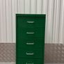 Small Green Metal Rolling Drawer Unit - Industrial Style - Good Condition Image 2