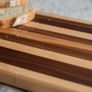 Handmade Smaller Edge-Grain Chopping Board - Maple, Walnut and Cherry Hardwoods Image 2