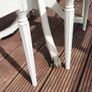Antique Oval drop leaf table with claw legs and four chairs Image 7