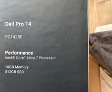 Dell Pro 14 PC14250 - AI PC - Intel Core Ultra 7 - 255U / up to 5.2 GHz - Win 11 Pro - Intel Graphics - 16 GB RAM - 512 GB SSD NVMe - 14" IPS 1920 x 1200 (Full HD Plus) - Gigabit Ethernet - Wi-Fi 6 - magnetite - BTS - with 1 Year Basic Onsite - No PSU