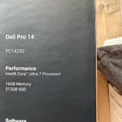 Dell Pro 14 PC14250 - AI PC - Intel Core Ultra 7 - 255U / up to 5.2 GHz - Win 11 Pro - Intel Graphics - 16 GB RAM - 512 GB SSD NVMe - 14" IPS 1920 x 1200 (Full HD Plus) - Gigabit Ethernet - Wi-Fi 6 - magnetite - BTS - with 1 Year Basic Onsite - No PSU
