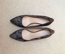 Zara camouflage ponyskin shoes 39
