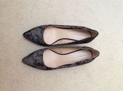 Zara camouflage ponyskin shoes 39