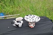 Cow ceramic water jug and fruit bowl postage possible