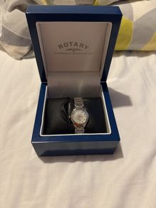 ROTARY Oxford Ladies watch Pink Mother of Pearl Swarovski dial Boxed