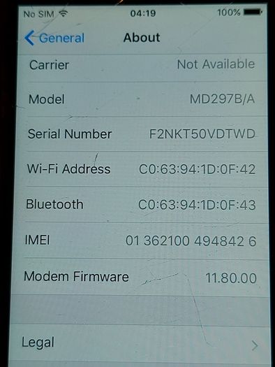 Apple Iphone 5, 16 GB, Black-Grey Back, working fine, reasonable cosmetic condition for its age