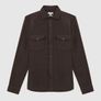 Reiss Chocolate Brown Overshirt Image 2