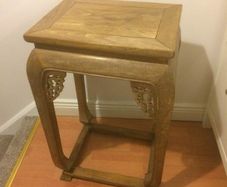 Vintage Chinese-Style Wooden Side Table
