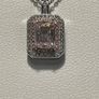 Sterling silver Jewellery set Pendant and earrings White & Pink Cubic Zirconia in Two Tone Image 2