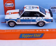 Scalextric Superslot Ford Escort MKII RS2000 Gulf Livery Slot Car   (C4150 rally)