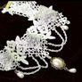 Stunning Lace Necklace with Pearl Charm Image 2