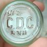494 - Set of 6 Vintage Clear Glass Screw Cork Top Collectible Decorative Bottles and Jars Image 9