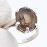 925 Sterling Silver Smoky Quartz Ring - Vintage Image 6