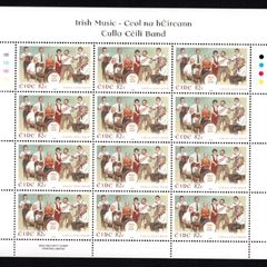 2008 Ireland Irish Music 82c Tulla Ceili Band Commemorative Stamp Sheetlet Plate 1B1B1B1B Mint Never Hinged (MNH)