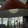 Vintage orange architect lamp heavy base works Image 5