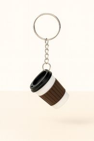 Coffee cup keychain