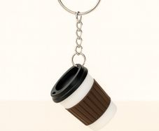 Coffee cup keychain