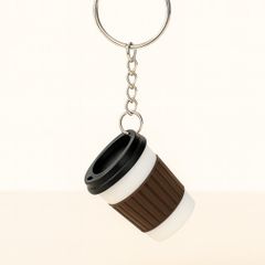 Coffee cup keychain