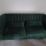 Green Velvet 3-Seater Sofa Great Condition Image 2
