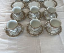 Noritake Ireland porcelain in the Morning Jewel pattern.