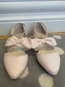 Blush Pink Bow Shoes - New