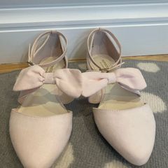 Blush Pink Bow Shoes - New