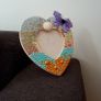 Hand-Decorated Heart Mosaic Frame Image 4